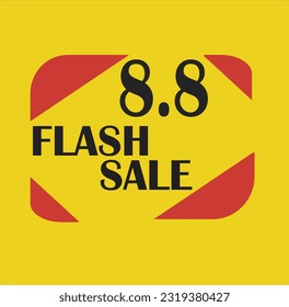8.8 event best discount editable text style effect themed sales promotion