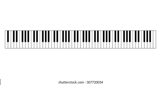 88 keys of piano