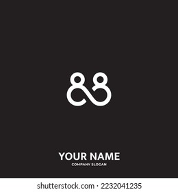 88 Logo 8 Kreis Vektorsymbol Design