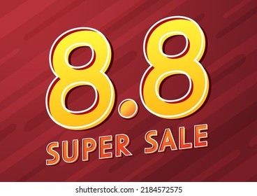 8.8 Shopping day font expression. 8.8 Shopping day logo.