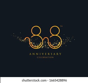 88 th anniversary celebration design template Vector.
