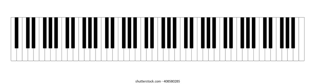 88 white keys of Acoustic piano