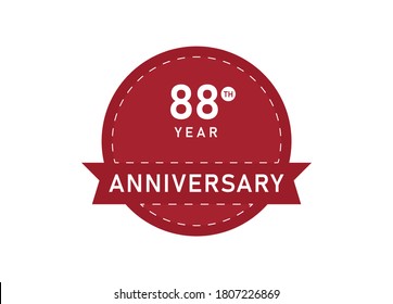 88 year anniversary Badges. 88 years anniversary