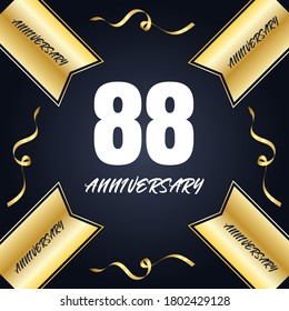 88 year anniversary celebration, vector design for celebrations, invitation cards and greeting cards