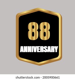 88 year anniversary celebration, vector design for celebrations, invitation cards and greeting cards