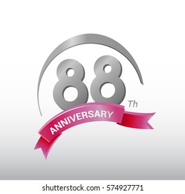 88 Years Anniversary Celebration Design.