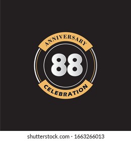 88 Jahre Jubiläumsfeier Logo Vektorillustration Template Design 