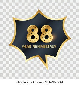 Ilustración de diseño de plantillas vectoriales de celebración de 88 años