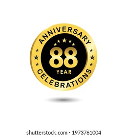 88 Years Anniversary Celebration Vector Template Design Illustration