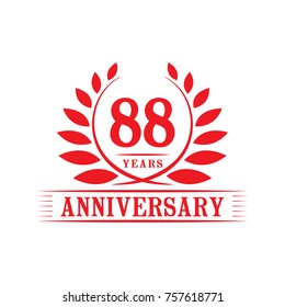 88 years anniversary logo template.