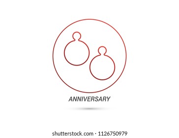 88 Years Anniversary logotype with rounded and simple red colored font numbers isolated on white background for company celebration event, birthday