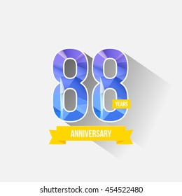 88 Years Anniversary with Low Poly Design