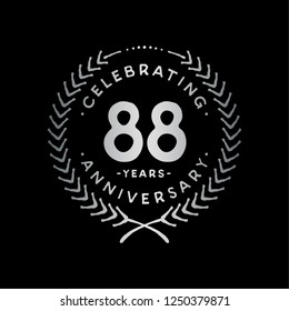 88 years design template. 88th vector and illustration.