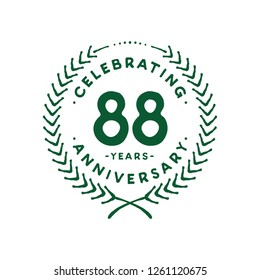 88 years design template. 88th vector and illustration.