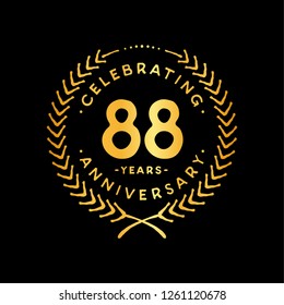 88 years design template. 88th vector and illustration.