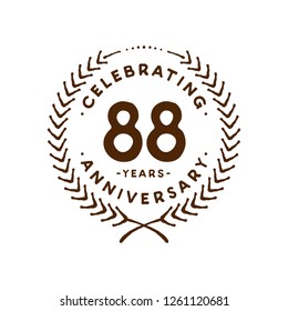88 years design template. 88th vector and illustration.