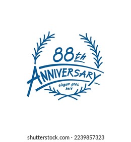 88 Jahre Designvorlage. Vektorgrafik und Illustration. Logo für 88 Jahre.