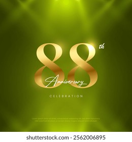 88th Anniversary celebration, Eighty-eighth year Anniversary celebration on lights background for celebration event, festive illustration.