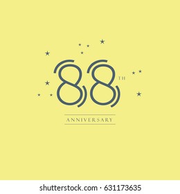 88th anniversary logo design template