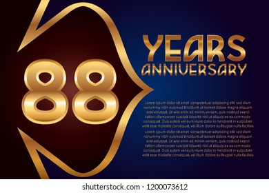 88th Anniversary numbers. background for anniversary