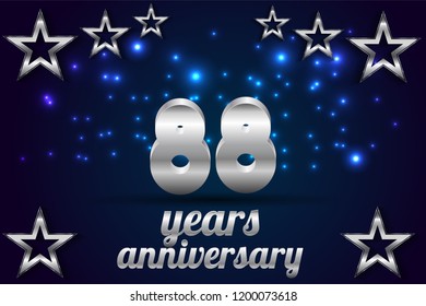 88th Anniversary numbers. background for anniversary