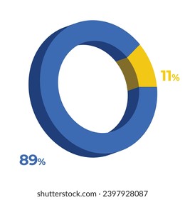 89 11 3d donut pie chart illustration eps vector 