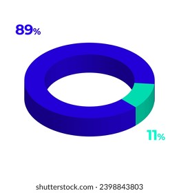 89 11 3d donut pie chart illustration eps vector 