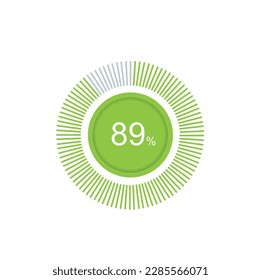 89% circle diagrams Infographics vector, 89 Percentage ready to use for web design ux-ui.