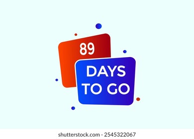 Noch 89 Tage, Symbol, Stil, Timer, Countdown, Uhr, Zeit, Hintergrund, Vorlage, noch 89 Tage, Countdown, Aufkleber, Linkes Banner, Geschäft, Verkauf, Label-Button
