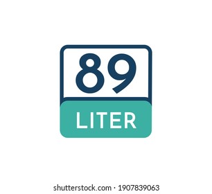 89 liters icon vector illustration