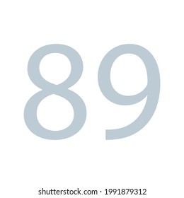 89 NUMBER SIMPLE CLIP ART VECTOR