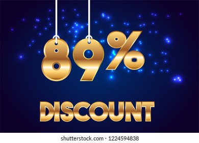 89% off discount promotion sale,  sale promo marketing.