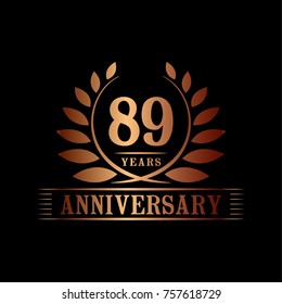 89 years anniversary logo template.