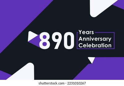 890 years anniversary celebration modern banner template design