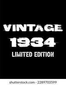 89th Birthday Vintage Legends Born In 1934 89 Years Old Retro Birthday Ideas Limited Edition