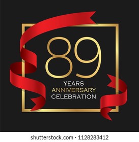 89th years anniversary celebration background