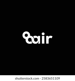 8air Modern lettering vector illustration Logo.