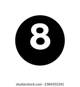 Icono de 8 bolas sobre fondo blanco - Ilustración vectorial simple