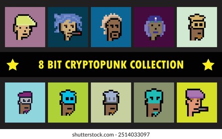 8-bit Cryptopunk NFT Collection of Unique Digital Assets