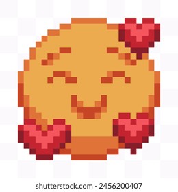 8-bit Emoji pixel art, Handcrafted and pixel-perfect for use in both digital and print