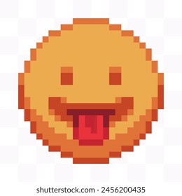 8-bit Emoji pixel art, Handcrafted and pixel-perfect for use in both digital and print