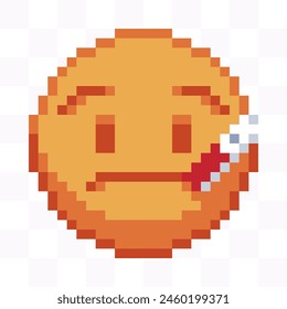8-bit Emoji pixel art, Handcrafted and pixel-perfect for use in both digital and print