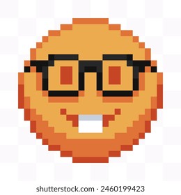 8-bit Emoji pixel art, Handcrafted and pixel-perfect for use in both digital and print