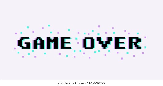 8-bit inscription game over