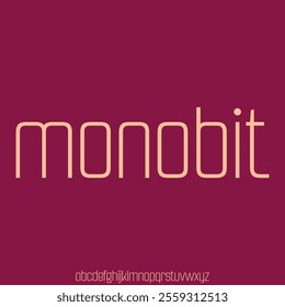 8bit modern font display vector alphabet set