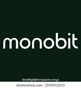 8bit modern font display vector alphabet set
