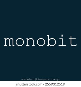 8bit modern font display vector alphabet set