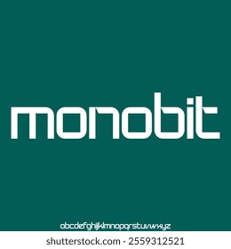8bit modern font display vector alphabet set