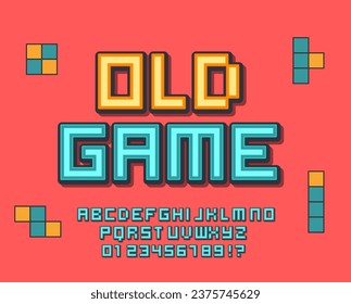 efecto de estilo de texto de juego de arcada de 8 bits	