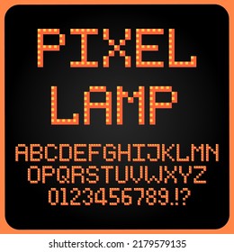 8-bit pixel alphabet. Modern stylish fonts or letters types for titles or titles such as posters, layout design, games, websites or print.